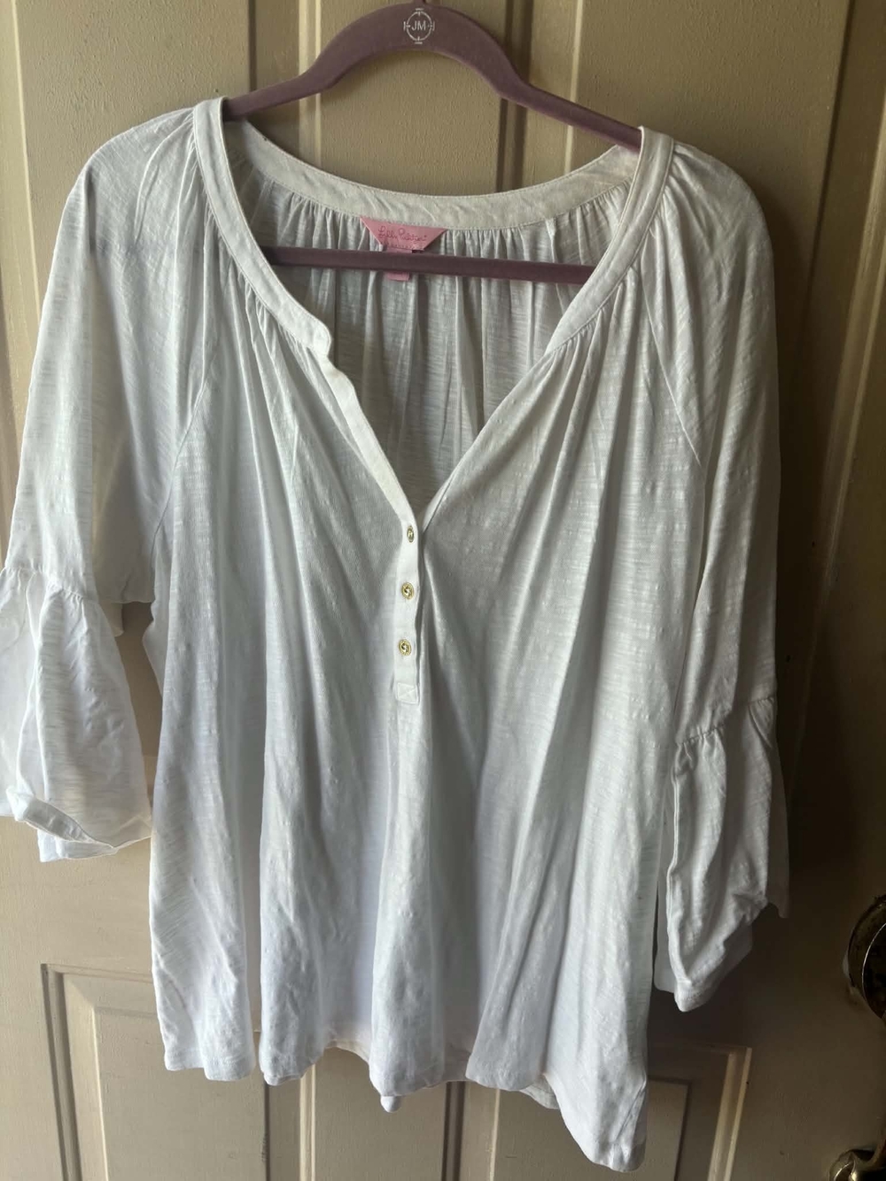 Lilly Pulitzer White Flowing Peasant Tunic